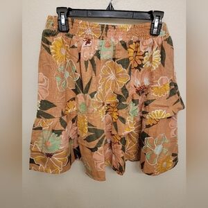 NWT Roxy Ladies Pull On Ruffle Skirt